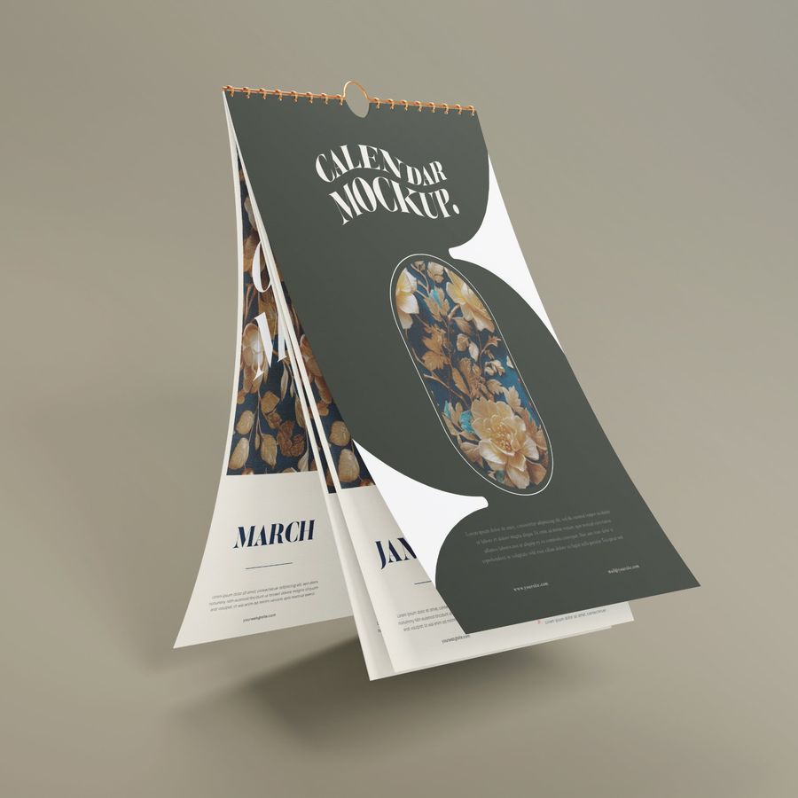 Printed wall calendar design