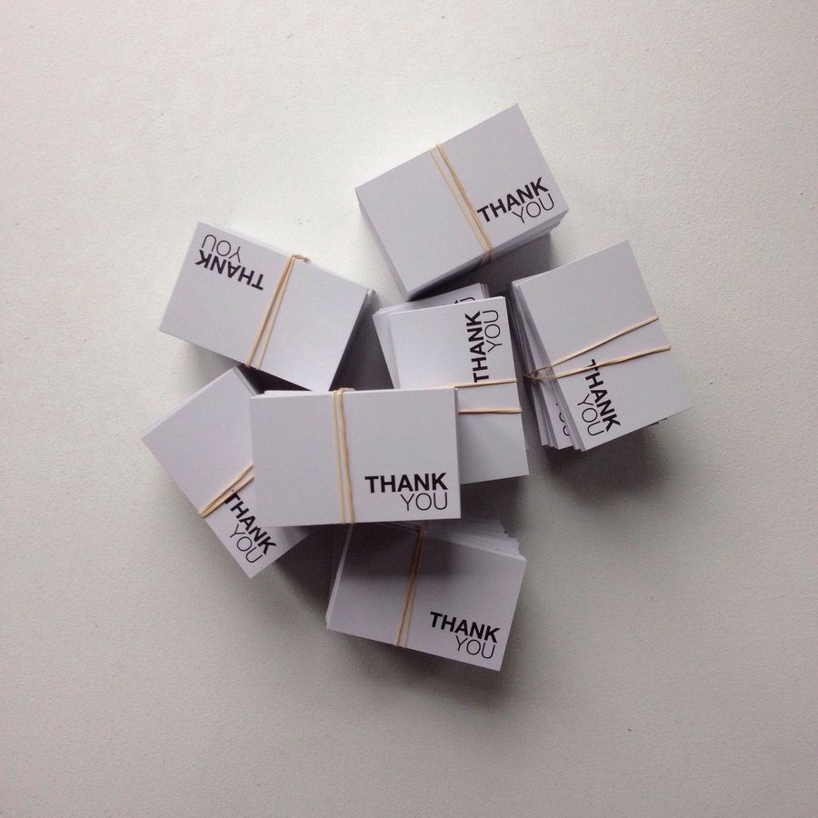 Printed thank-you cards
